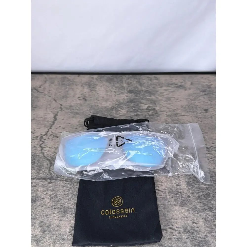 Women's Sunglasses, Square Frame UV400-Tortoise w/ Blue Mirrored Lens